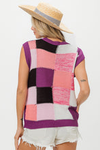 Load image into Gallery viewer, BiBi Color Block Round Neck Sweater Vest
