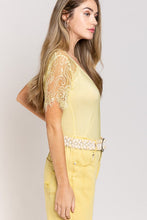 Load image into Gallery viewer, Scallop Trim Lace Short Sleeve Top
