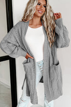 Load image into Gallery viewer, Cable-Knit Dropped Shoulder Cardigan
