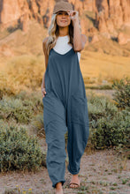 Load image into Gallery viewer, Double Take  V-Neck Sleeveless Jumpsuit with Pocket
