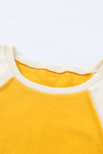 Load image into Gallery viewer, Round Neck Dropped Shoulder Color Block Sweatshirt
