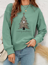 Load image into Gallery viewer, Christmas Tree Graphic Crewneck Sweatshirt
