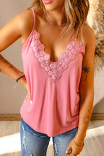 Load image into Gallery viewer, Full Size Lace Trim V-Neck Cami Top
