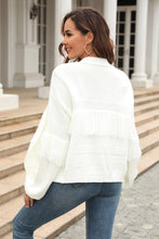 Load image into Gallery viewer, Fringe Trim Open Front Cardigan
