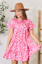 Load image into Gallery viewer, Double Take Short Flounce Sleeve Tiered Dress
